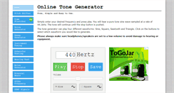 Desktop Screenshot of onlinetonegenerator.com