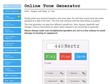 Tablet Screenshot of onlinetonegenerator.com